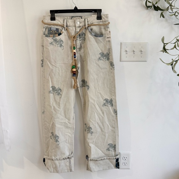 Free People Denim - Free People We The Free Geranium Slouchy Straight Jeans